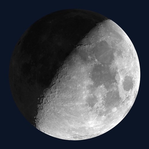 The Moon on 17 February 2024 at 9 PM, seen from Paris